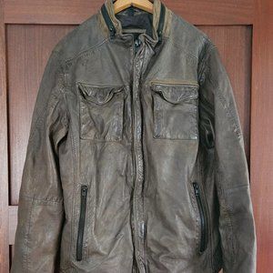 MAURITIUS LEATHER MEN'S COVE LAMB LEATHER JACKET